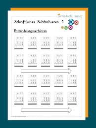 Schriftliche Subtraktion In 2020 Schriftliche Subtraktion Schriftlich Subtrahieren Lesen Lernen