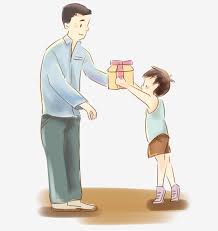 عيد الأب هدية أبي أبي طفل ابن كرتون png وملف psd للتحميل مجانا gifts for father gifts character
