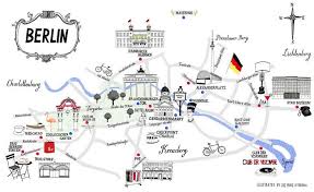 Berlin Germany Map Berlin Germany Illustrated Map
