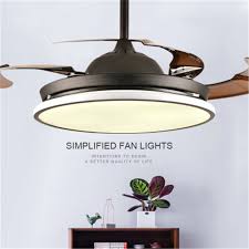 Luxury led ceiling fans lamp for living room 220v 110v ceiling fan with lights 42 inch blades cooling remote dimming lamp. Modern Invisible Fan Chandelier Light Ceiling Lamp Led Dining Room Decor 36