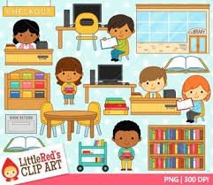 Library Clipart Blacklines Included Clip Art Book Clip Art Art Bundle