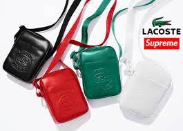 大人気のブランドシュプリームコピーの入手困難な supreme lacoste shoulder bagが最新入荷しまし 安い値段でお買い得通販する ストリートファションスモール斜め掛けショルダーバッグをご紹介 ブランドsupremeロゴと lacoste ロゴデザインオシャレ人気アイテムをホット