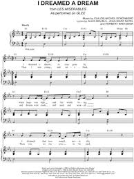 Glee Cast I Dreamed A Dream Sheet Music In Eb Major Transposable Download Print Sheet Music Dream Song Les Miserables Music