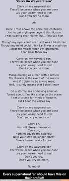 Carry On My Wayward Sons Ifunny Supernatural Fandom Supernatural Funny Supernatural Cast