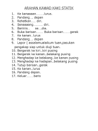 Asas kawad kaki statik 1 other contents: Arahan Kawad Kaki