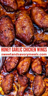 Honey Garlic Chicken Wings Video Sweet And Savory Meals Chicken Wing Recipes Garlic Chicken Wings Recipe Honey Garlic Chicken Wings