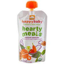 Happy Baby Refeicao Saudavel De Comida Organica Para Bebe Estagio 3 Amaranto Ratatouille 16 Pacotes 113 G Cada Menor Preco Em Brasil