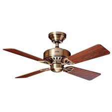Because this hunter ceiling fans with lights uses very less power while rotating. Bayport 107cm Fan Without Lights Antique Brass Moonlight Design
