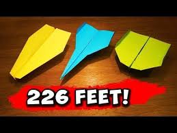 How To Make 5 Easy Paper Airplanes That Fly Far Youtube Make A Paper Airplane Paper Airplane Template Paper Plane
