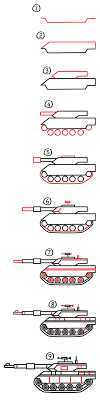 Simple Step By Step Cartoon Simple Step By Step Tank Drawing Easy Kid Drawings Coloring Pages Learn how to draw a cool cartoon soldier ready to take your orders! simple step by step cartoon simple step