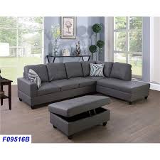 Just make sure it's comfortable as well! Lifestyle Furniture Lsf09516b 3 Piece Right Facing Sectional Sofa Set With Ottoman 44 Faux Leather Dark Grey Walmart Com Walmart Com