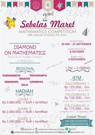 Secara garis besar, pelajaran matematika meliputi kemampuan berhitung, berlogika, dan menganalisis. Olimpiade Matematika Pelajar Sma Sederajat Se Jateng Jatim Dan Diy Indbeasiswa