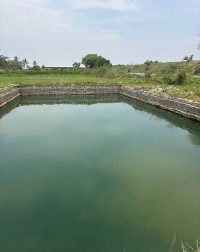 A tank and a well A tank is a human made lake in this part of the world. A Kalyani is a large rectangular step well tapping into the aquifer recharged in