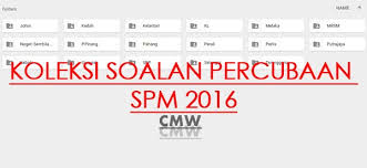 Negeri sembilan upsr trial english paper 1 2015. Soalan Percubaan Spm 2016 Dari Seluruh Negeri Berita Viral