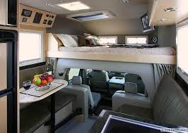 Interior Of Xv Loft Bed Over Cab Cool Campers Van Home Camper