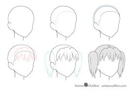 Anime pigtail hairstyles anime pigtail style hair anime pigtails drawing anime pigtails hair anime pigtails. How To Draw Anime Hair In 3 4 View Step By Step Animeoutline