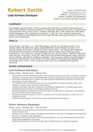 Brain bench certified with over 15 years of experience as a developer tech lead in enterprise level implementation of the software development life cycle sdlc including. Lead Software Developer Resume Samples Qwikresume