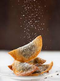 Delicious Filling My Kids Called It The Grey Stuff I Halved The Sugar And It Was Perfect In 2021 Wonton Wrapper Dessert Wonton Recipes Wonton Wrapper Recipes