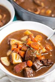 This Classic Hearty Beef Stew Recipe Is Thick Full Of Potatoes And Carrots And Made On The Stove In 2020 Hearty Beef Stew Beef Stew Recipe Hearty Meals Comfort Foods
