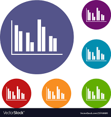 financial analysis chart icons set