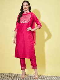 VredeVogel Women Kurta and Trousers Pant Set Silk Blend – VredeVogelStore