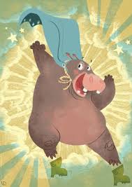 Nikki Dyson Hero Potamus Stance Jpg Toucan Illustration Animal Illustration Cartoon Hippo