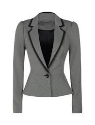 Black And White Suit Jacket Womens Grey Tailored Peplum Suit Jacket Suit Jackets For Women Work Wear Women Jackets