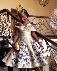 Image May Contain 1 Person Standing Wedding And Indoor African Print Fashion Dresses African Fashion Dresses Short Dress Styles
