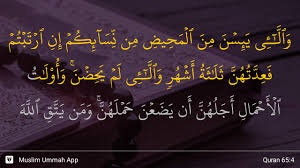 Dengan nama allah yan maha pengasih lagi maha penyayan. At Talaq Ayat 4 Youtube