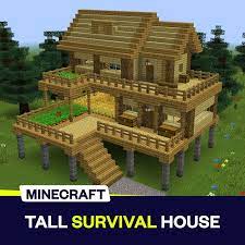 This minecraft survival house, designed and built by youtuber folli, looks challenging to replicate, with its fancy roof. Gamology Gamers On Board How To Build A Tall Survival House In Minecraft Facebook
