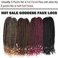 Details About Crochet Goddess Faux Locs Hair Extensions Curly Lock Crochet Braids Bohemian Red