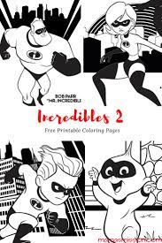 Disney Pixar Incredibles 2 Coloring Pages Free Printables Family Coloring Pages Coloring Pages Disney Coloring Pages