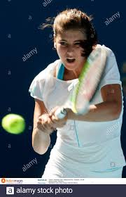 Romanian player sorana cirstea speaking after romania captain ilie nastase was escorted from the court during her fed yulia requests a trainer in the middle of a game, gets denied by the umpire. Cirstea Stockfotos Und Bilder Kaufen Alamy