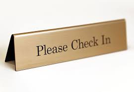 Check In Sign Counter Or Table Signage Desk Signage Signage Door Signage