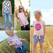 Anleitungen → schnittmuster mädchenrock, mädchenshirt, kinderset michelle: Jolly Knoten Shirt Anleitung Schnittmuster Kullaloo