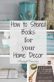 How To Stencil Books For Your Home Decor Bluesky At Home Diy Book Stencil Projects Painted Books