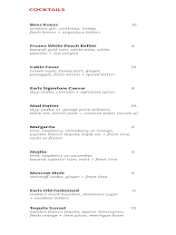 Background for earls kitchen + bar. Earls Kitchen Bar Cocktail Wine Menu California Wine Fermented Drinks