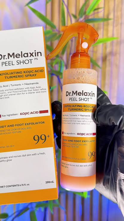 Dr.melaxin Peel Shot Keratin Care Kojic Acid Turmeric Spray, 200ML,  exfoliante para reparar la piel 🔥🦶🏽 #skinperfectoressence #drmelaxin  #footcare #kojicacid #tiktokshopcreatorpicks