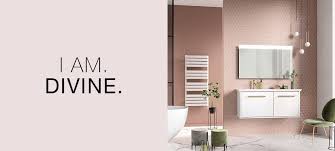 Our rockin' roses damask wall stencil makes the bathroom so modern and chic! Elegant Pink Bathrooms Crosswater S Divine Bathroom Crosswater Bathrooms