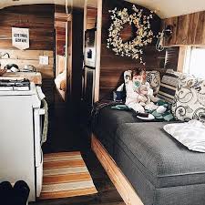 The Photo Above Comes From The Inside Of A Converted Bus Featured On Instagram It S The Perfect Traveling T Glamper Camper Camper Decor Camper Interior Design