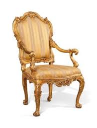 An Italian Rococo Giltwood Open Armchair Mobilier Baroque Style Louis Xv