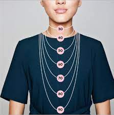 A standard choker measures 14 to 16 inches in length. Necklace Size Guide