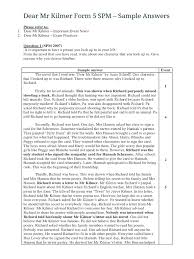 Nobody was interested when richard told his family about mr kilmer's letter and his the novel that i read was 'dear mr kilmer' by anne schraff. Dear Mr Kilmer Form 5 Spm Poetry