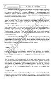 They are comedy, tragedy, tragicomedy, and melodrama. English Worksheets What Is Drama