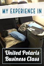 My Experience In United Polaris Business Class The Office Escape Artist Have You Ever Wondered W Business Class Flight Flying Business Class Business Class