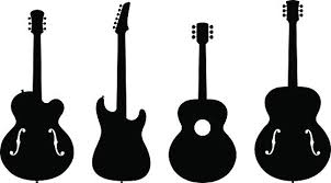 Guitars Silhouette Silhouette Vector Guitar Vector Silhouette