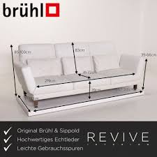 Sofa mit eckrücken und hocker. Bruhl Sippold Moule Leder Sofa Garnitur Weiss Dreisitzer Relaxfunktion Hocker 15222 Designermobel Koln Lovenich