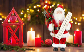 Amazon Com Uten 12 Santa Claus Christmas Figurine Figure Decor With Good And Bad List And Gifts Bag For Holiday Party Home Decoration Kitchen Dining