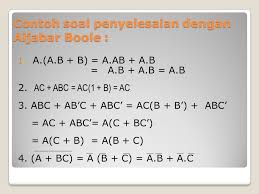 Maybe you would like to learn more about one of these? Contoh Soal Dan Jawaban Aljabar Boolean Matematika Diskrit Peranti Guru