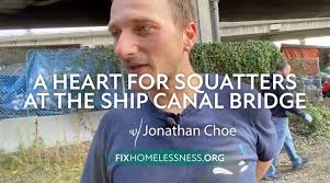 A Heart for Squatters at the Ship Canal Bridge